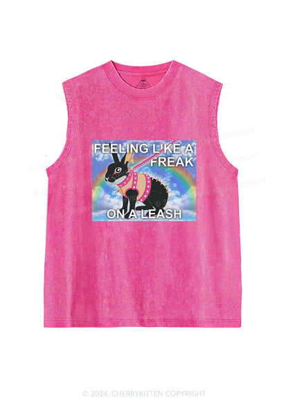 Freak On A Leash Y2K Washed Tank Cherrykitten