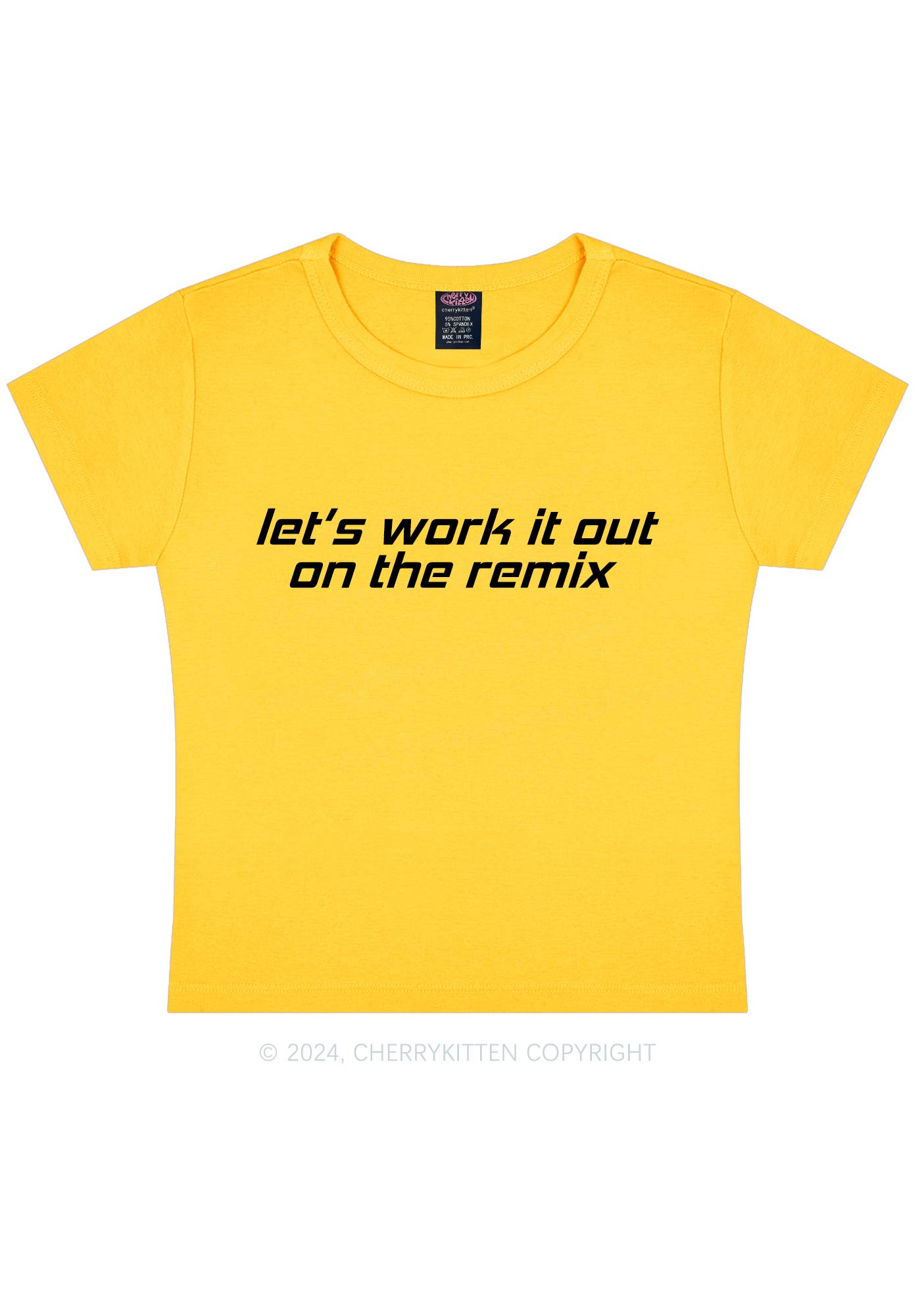 Let's Work It Out Y2K Baby Tee Cherrykitten