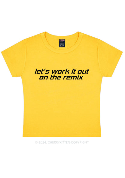 Let's Work It Out Y2K Baby Tee Cherrykitten