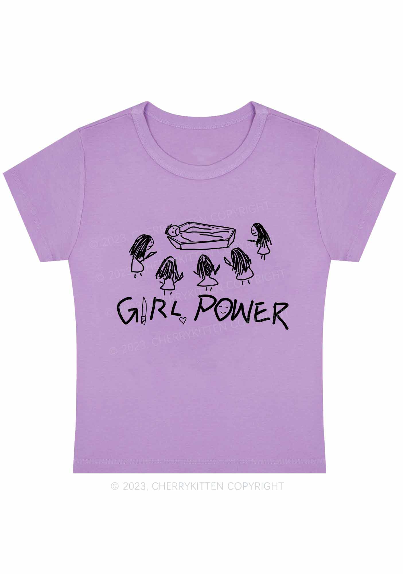 Curvy Girls Power Y2K Baby Tee Cherrykitten