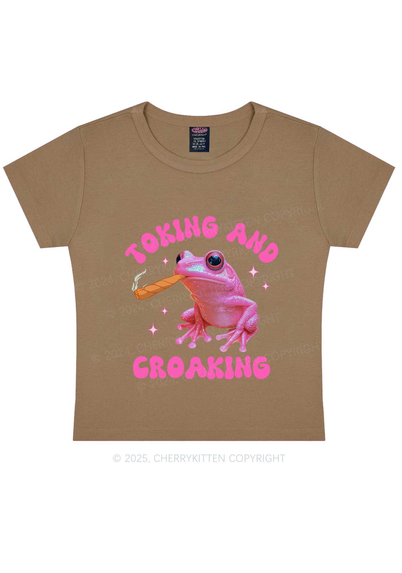 Toking And Croaking Y2K Baby Tee Cherrykitten