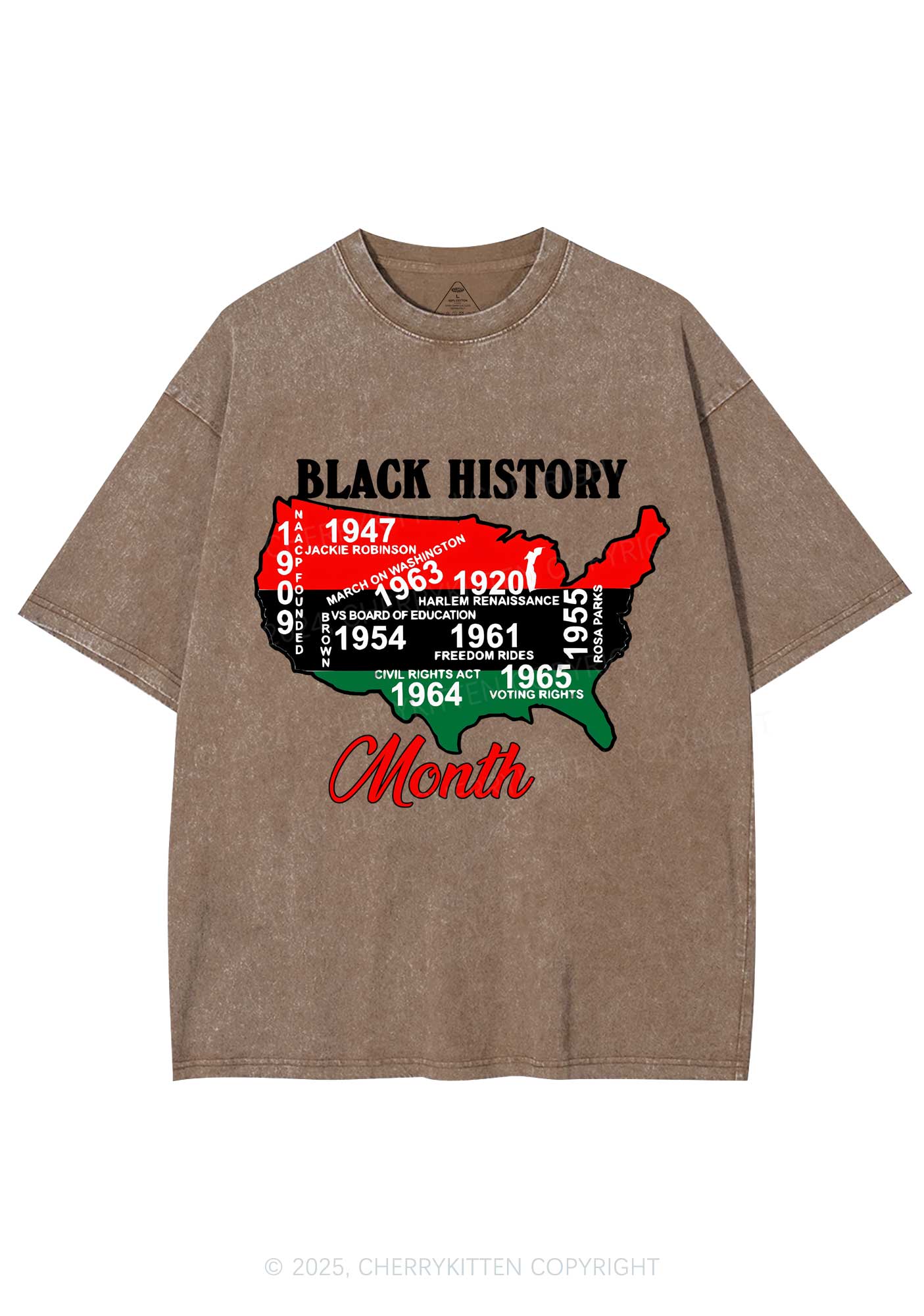 Black History Month Y2K Washed Tee Cherrykitten