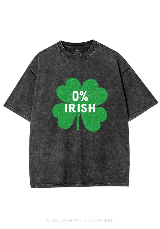 Zero Percent Irish St Patricks Y2K Washed Tee Cherrykitten