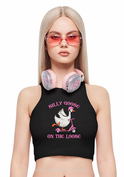 Silly Goose On the Loose Y2K Crop Tank Top Cherrykitten