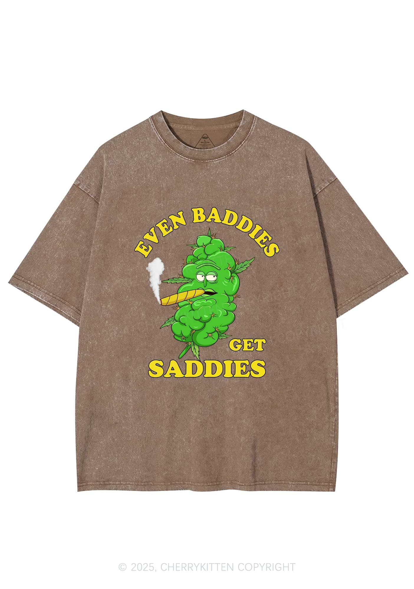 Baddie Smoker Y2K Washed Tee Cherrykitten