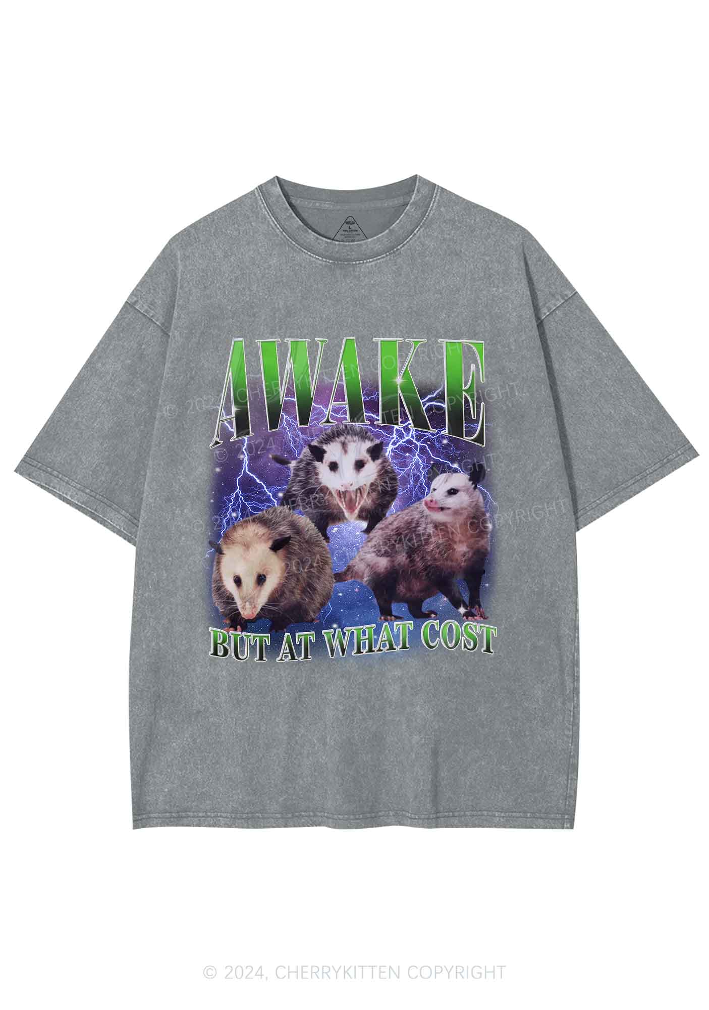 Awake Three Rats Y2K Washed Tee Cherrykitten