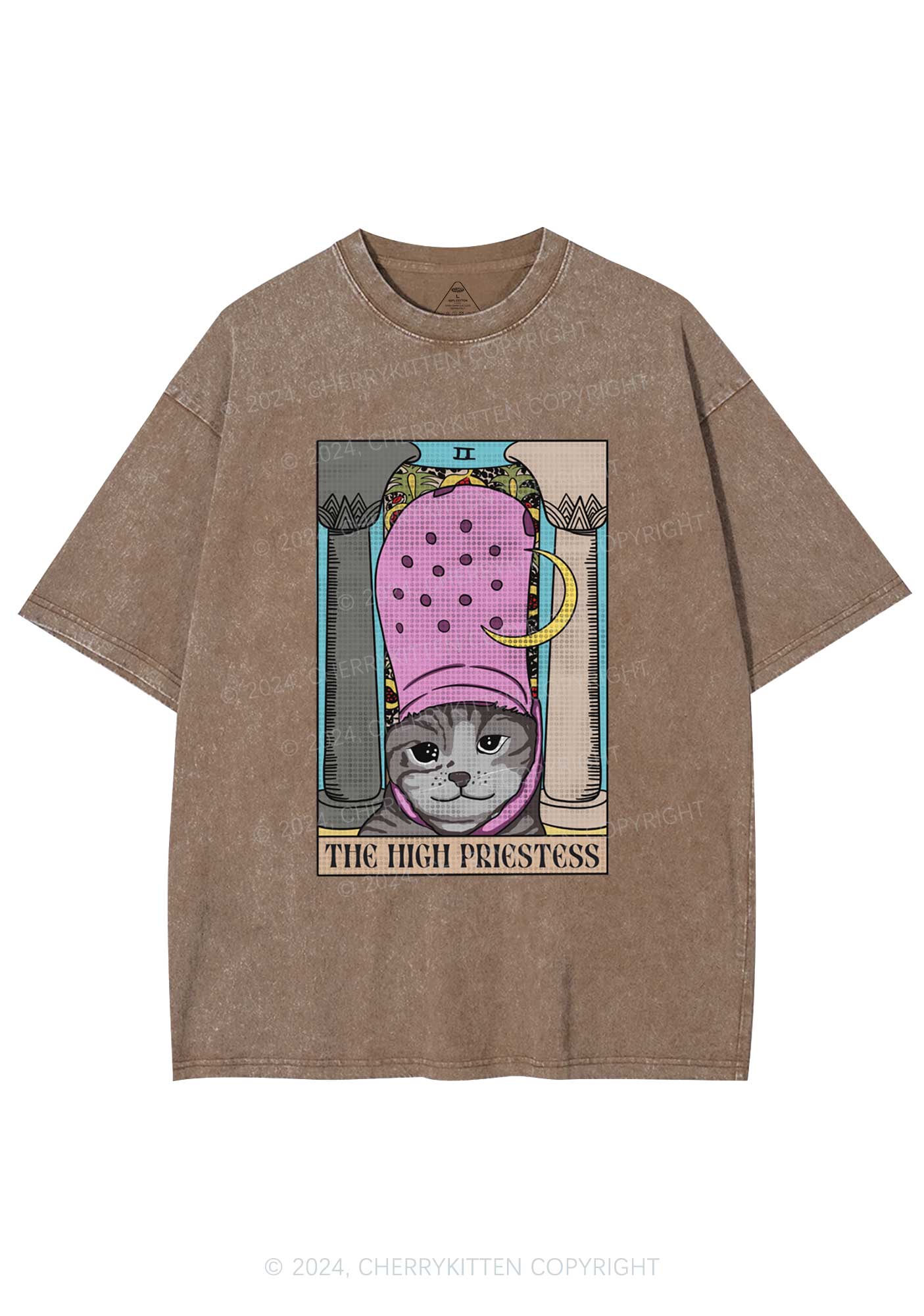 The High Priestess Y2K Washed Tee Cherrykitten