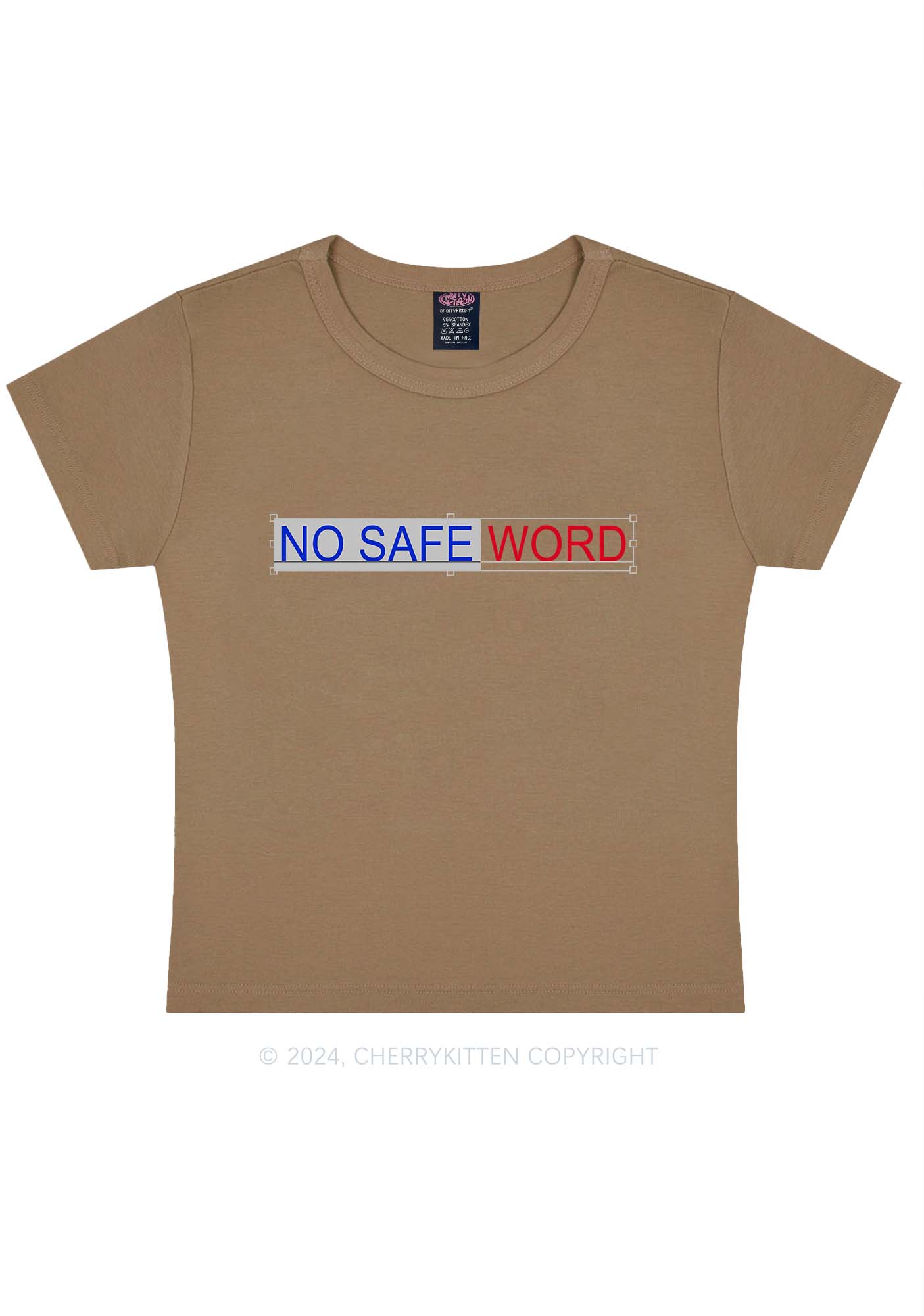 No Safe Word Y2K Baby Tee Cherrykitten