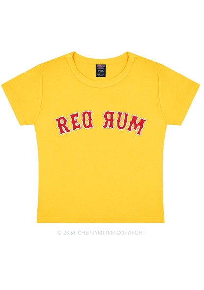 Halloween Red Rum Y2K Baby Tee Cherrykitten