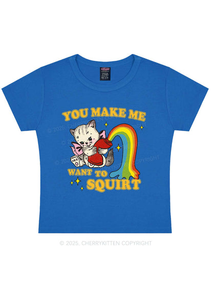 You Make Me Squirt Y2K Baby Tee Cherrykitten