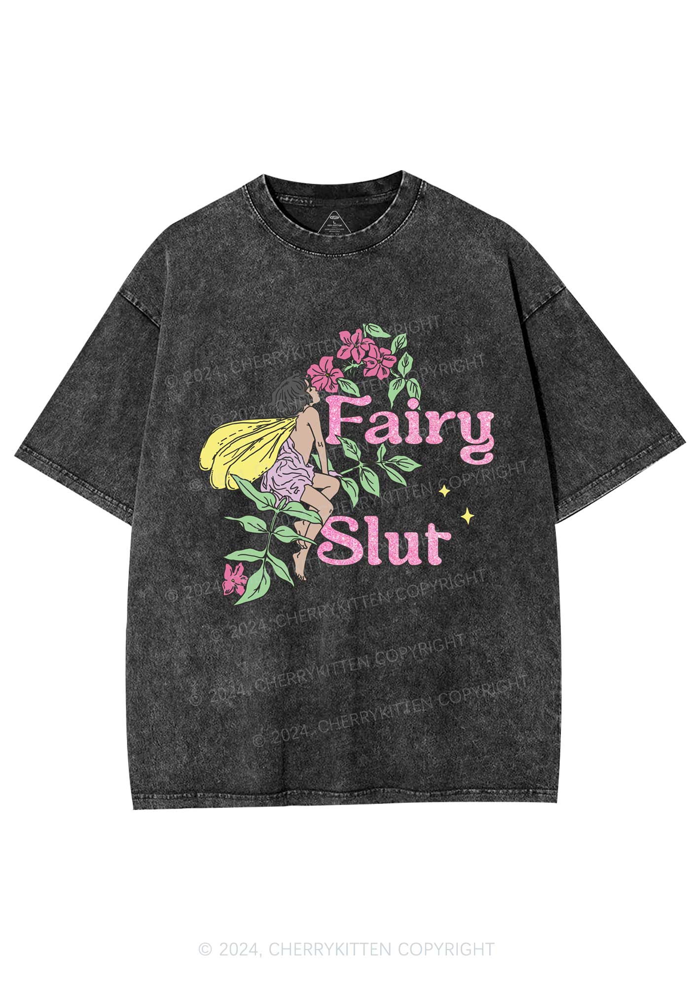 Fairy Slxt Y2K Washed Tee Cherrykitten