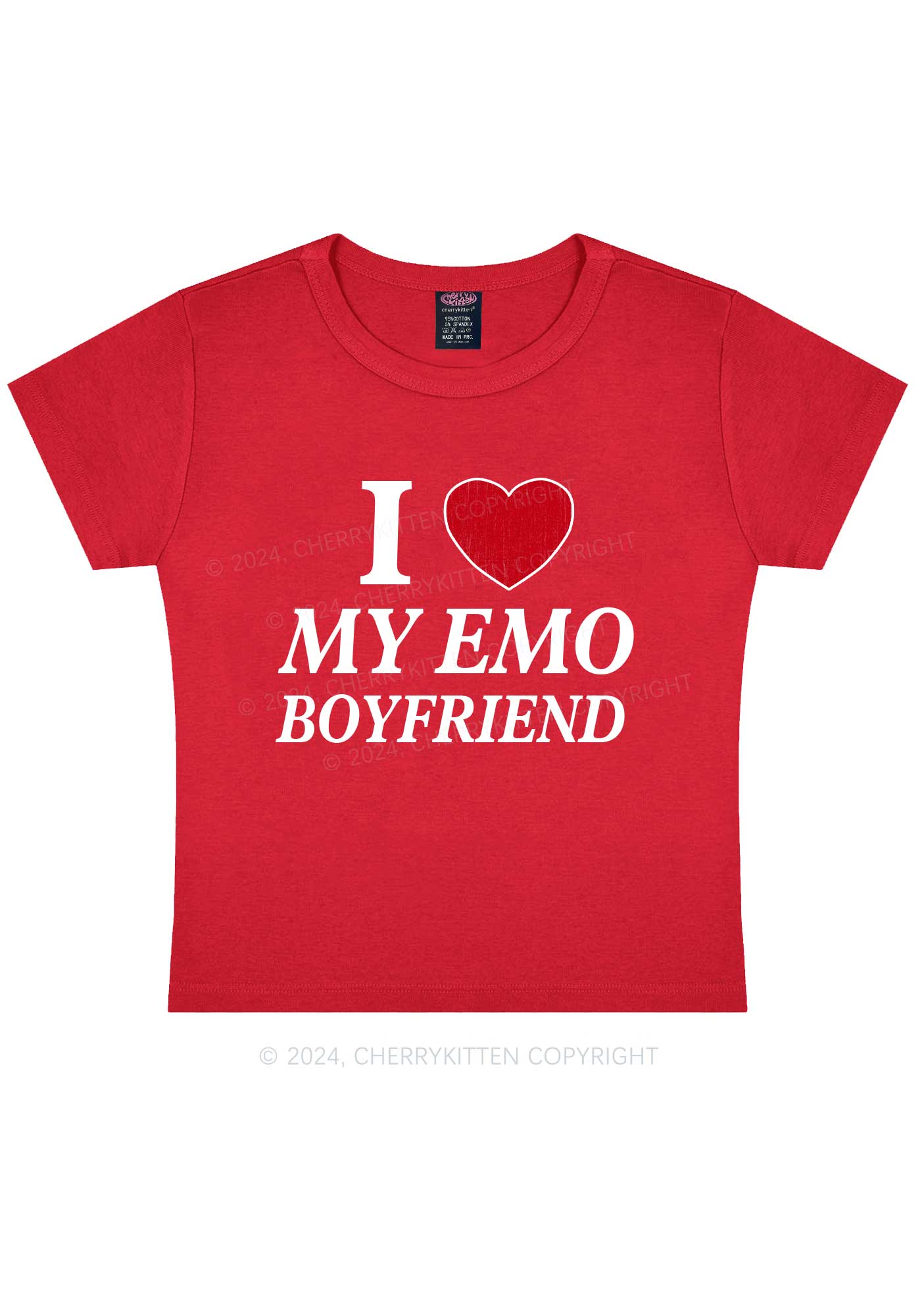 I Love My Emo BF Y2K Valentine's Day Baby Tee Cherrykitten