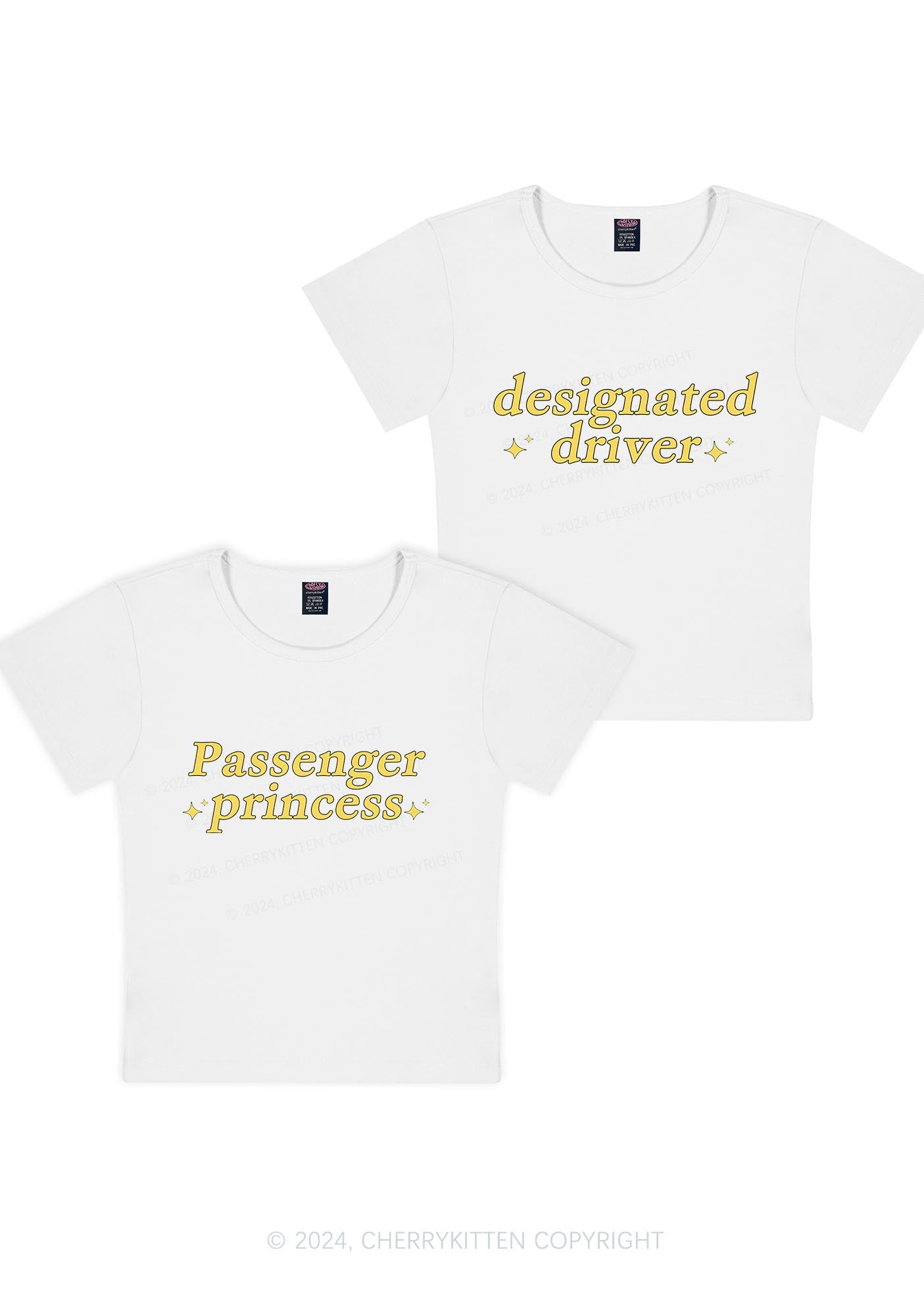 Curvy Passenger Princess Designated Driver Y2K Baby Tee Cherrykitten