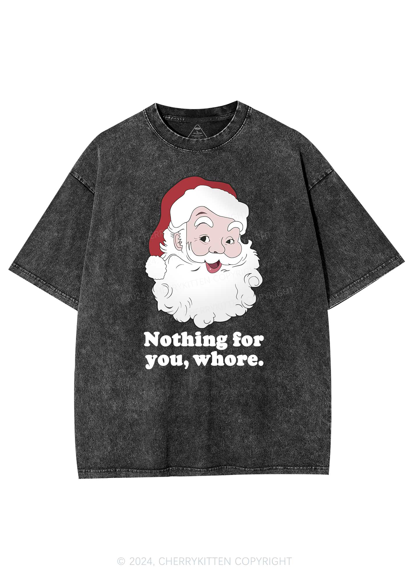 Christmas Nothing For You Y2K Washed Tee Cherrykitten