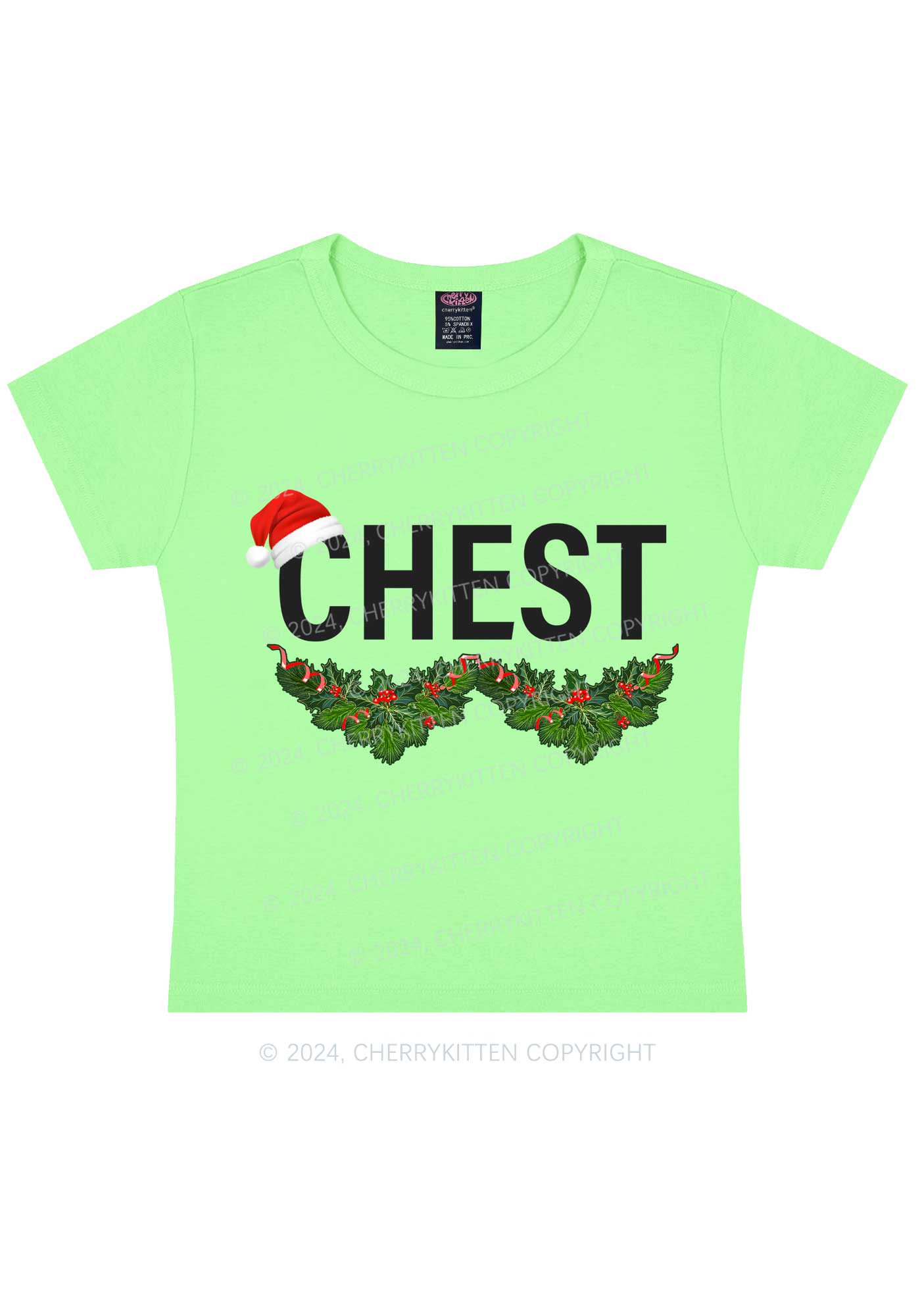 Christmas Chest Y2K Baby Tee Cherrykitten