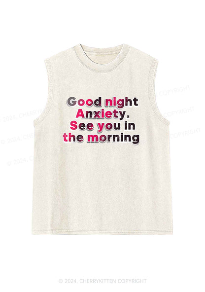 Good Night Anxiety Y2K Washed Tank Cherrykitten