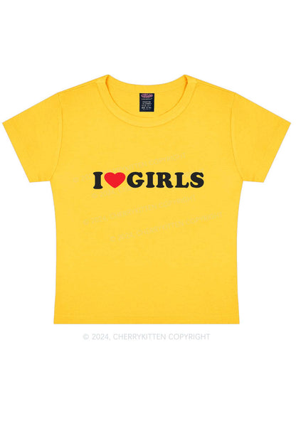 I Love Girls Y2K Baby Tee Cherrykitten