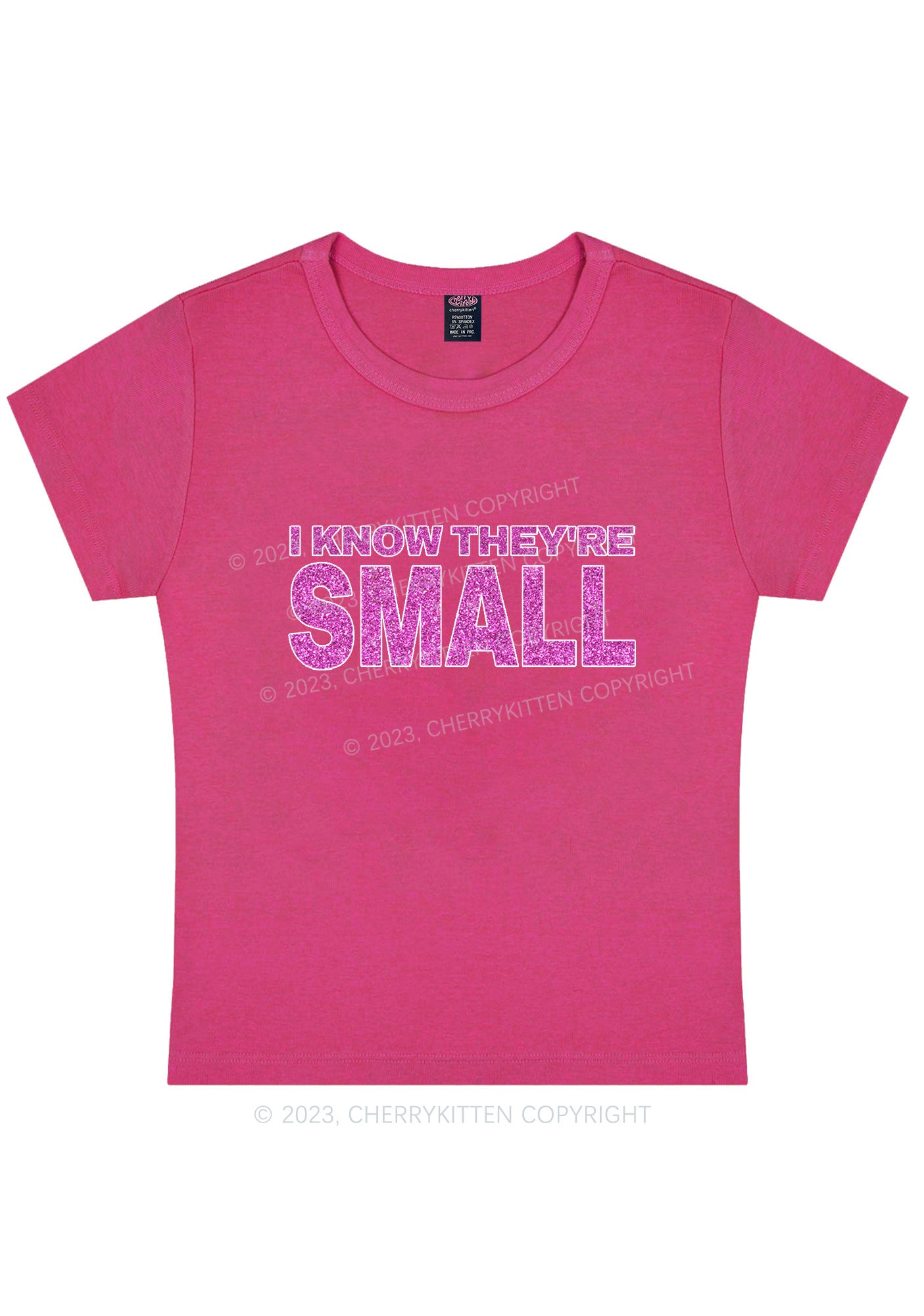 Curvy They're Small Y2K Baby Tee Cherrykitten