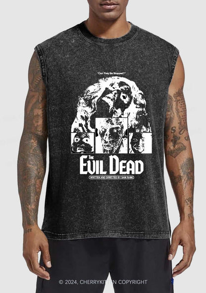 Halloween The Evil Dead Y2K Washed Tank Cherrykitten