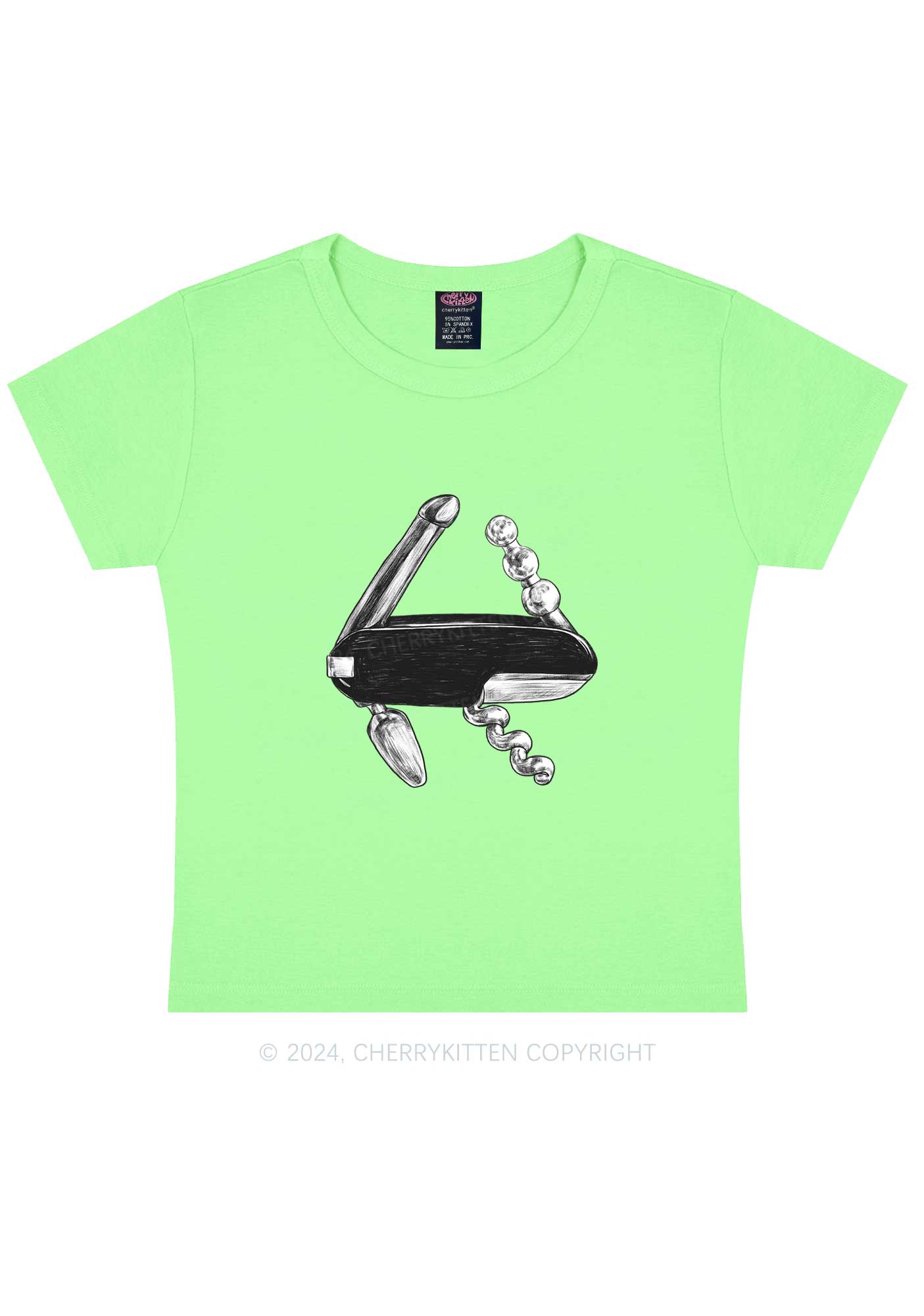 Bottle Opener Y2K Baby Tee Cherrykitten