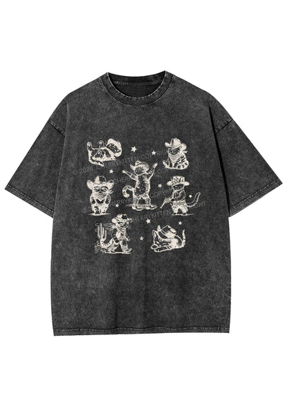 Cowboy Cats Y2K Washed Tee Cherrykitten