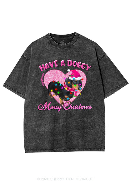 Have A Doggy Christmas Y2K Washed Tee Cherrykitten