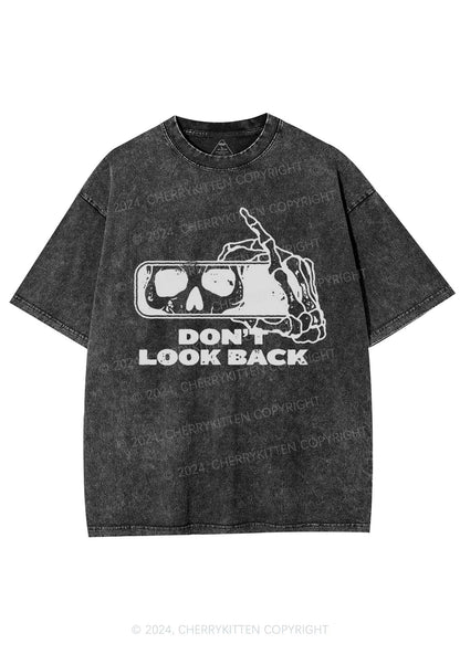 Halloween Don't Look Back Y2K Washed Tee Cherrykitten