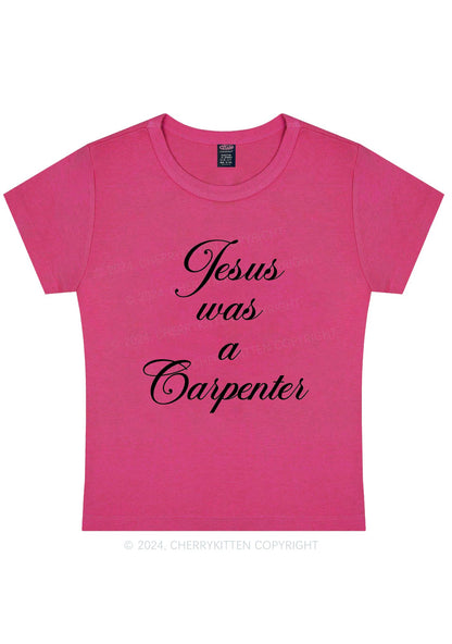 Jesus Was A Carpenter Y2K Baby Tee Cherrykitten