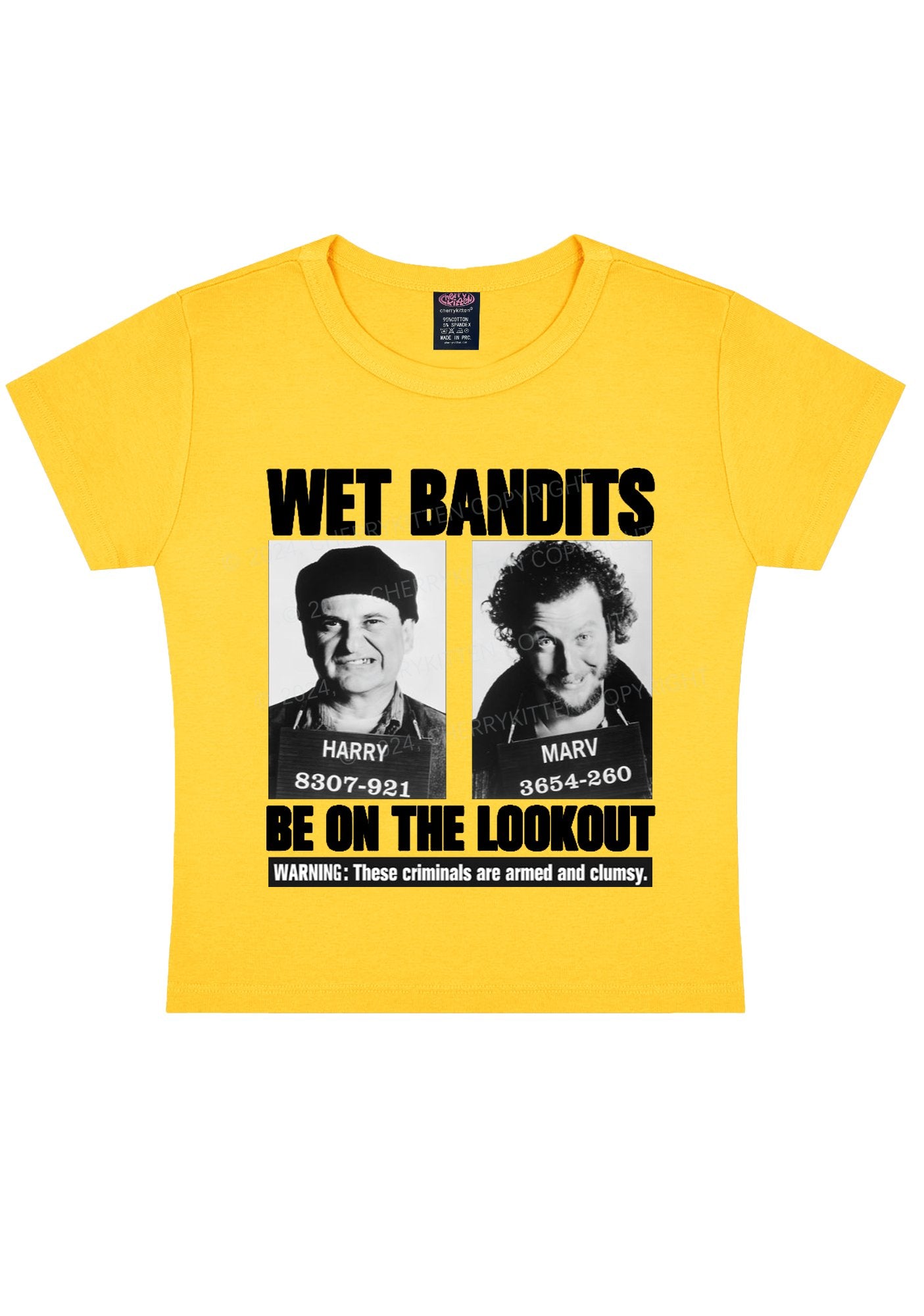 Christmas Wet Bandits Y2K Baby Tee Cherrykitten