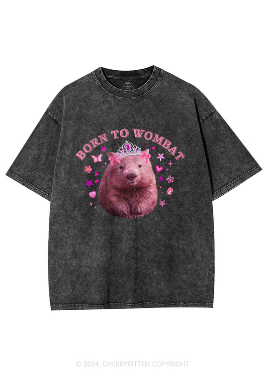 Born to Wombat Y2K Washed Tee Cherrykitten