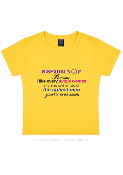 Bisexual Women Y2K Baby Tee Cherrykitten