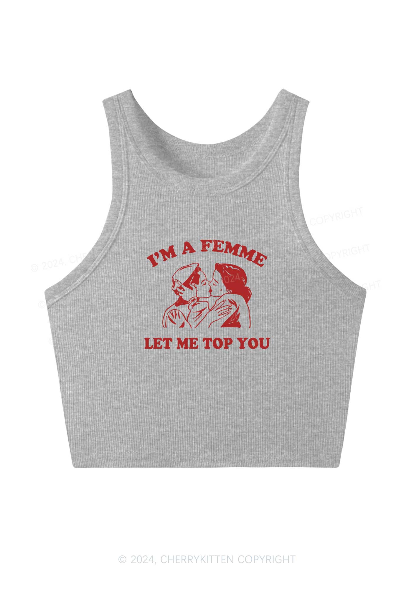 I'm A Femme Y2K Crop Tank Top Cherrykitten