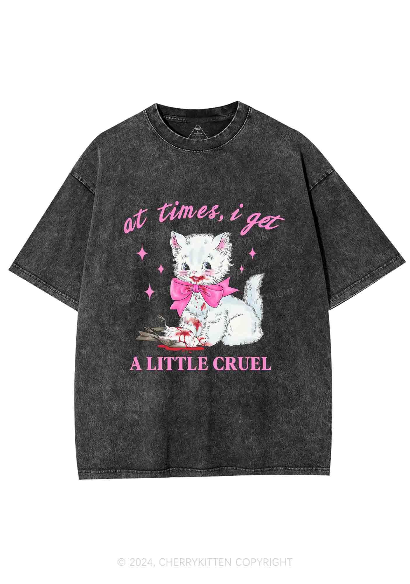 A Little Cruel Y2K Washed Tee Cherrykitten