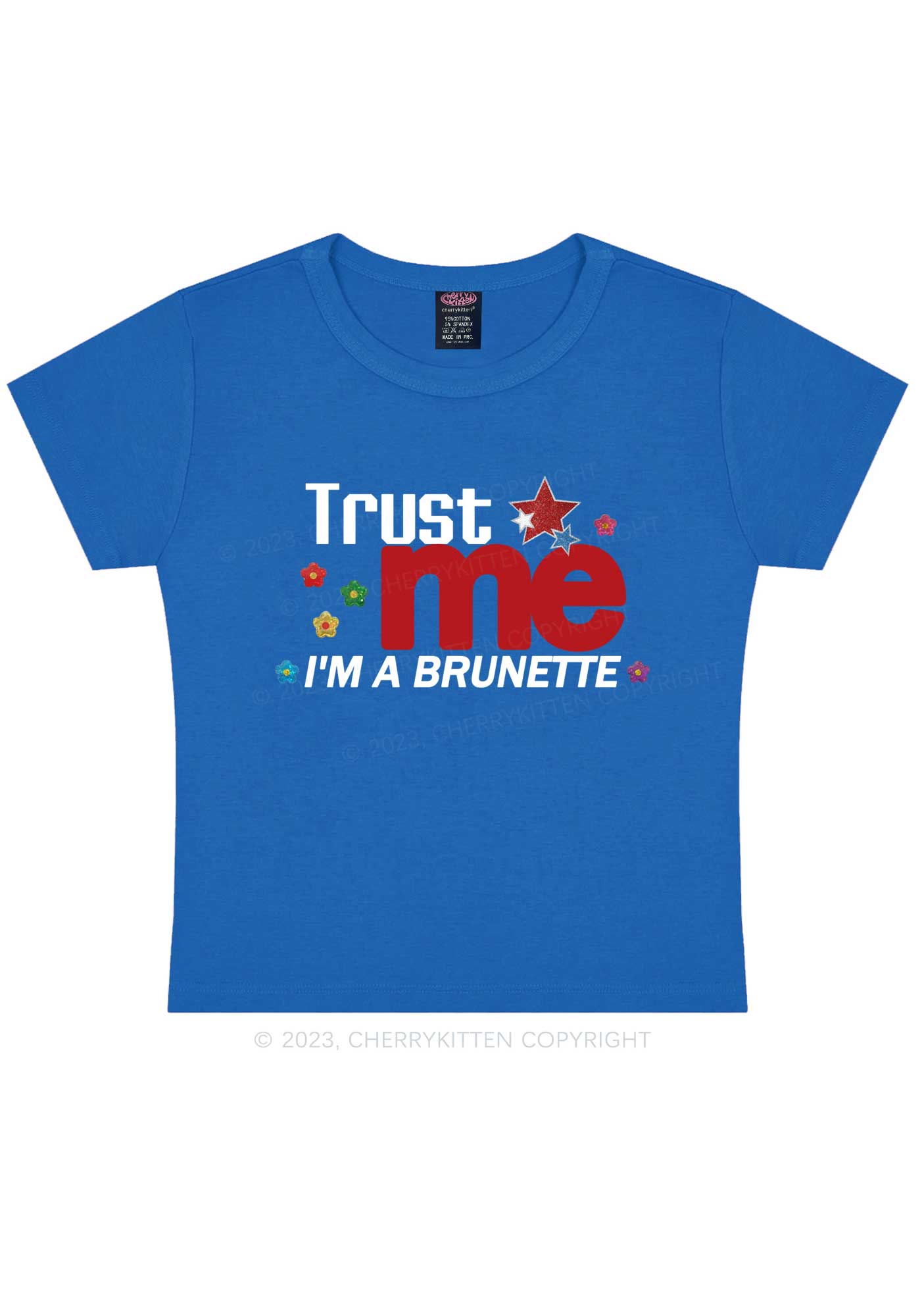 Trust Brunette Y2K Baby Tee Cherrykitten