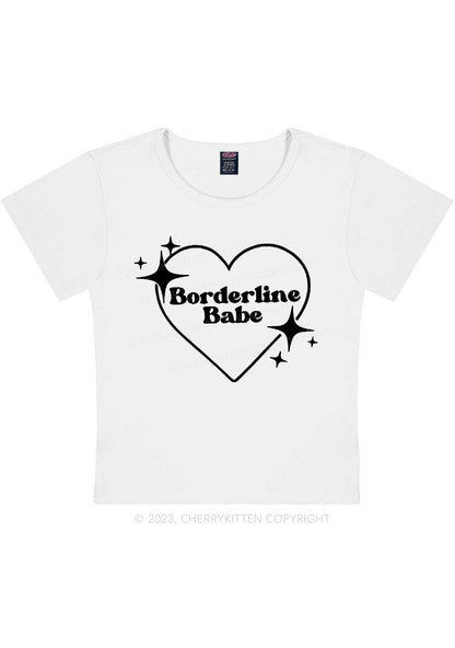 Curvy Borderline Personality Babe Y2K Baby Tee Cherrykitten