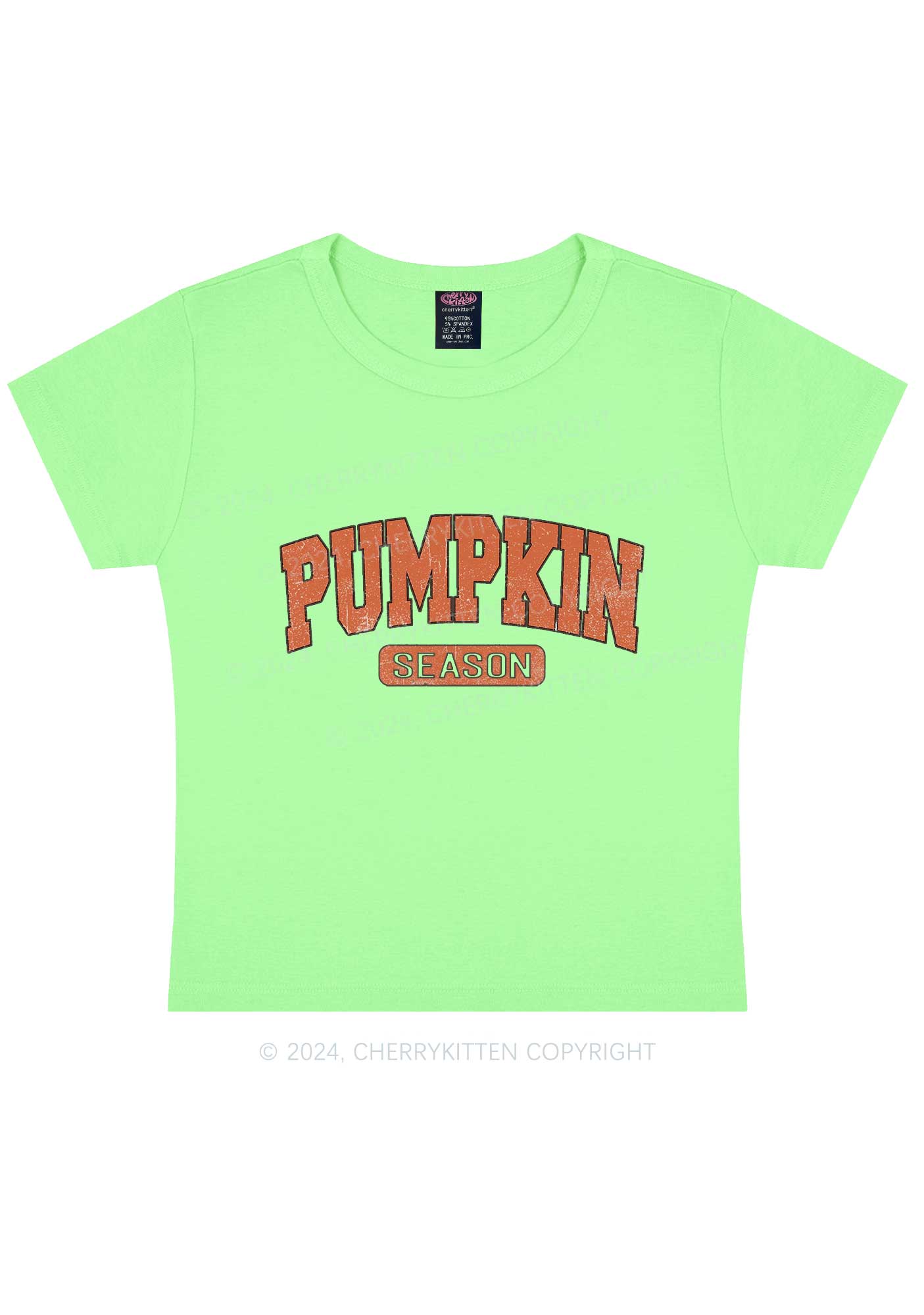 Halloween Pumpkin Season Y2K Baby Tee Cherrykitten