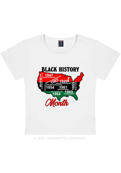 Black History Month Y2K Baby Tee Cherrykitten