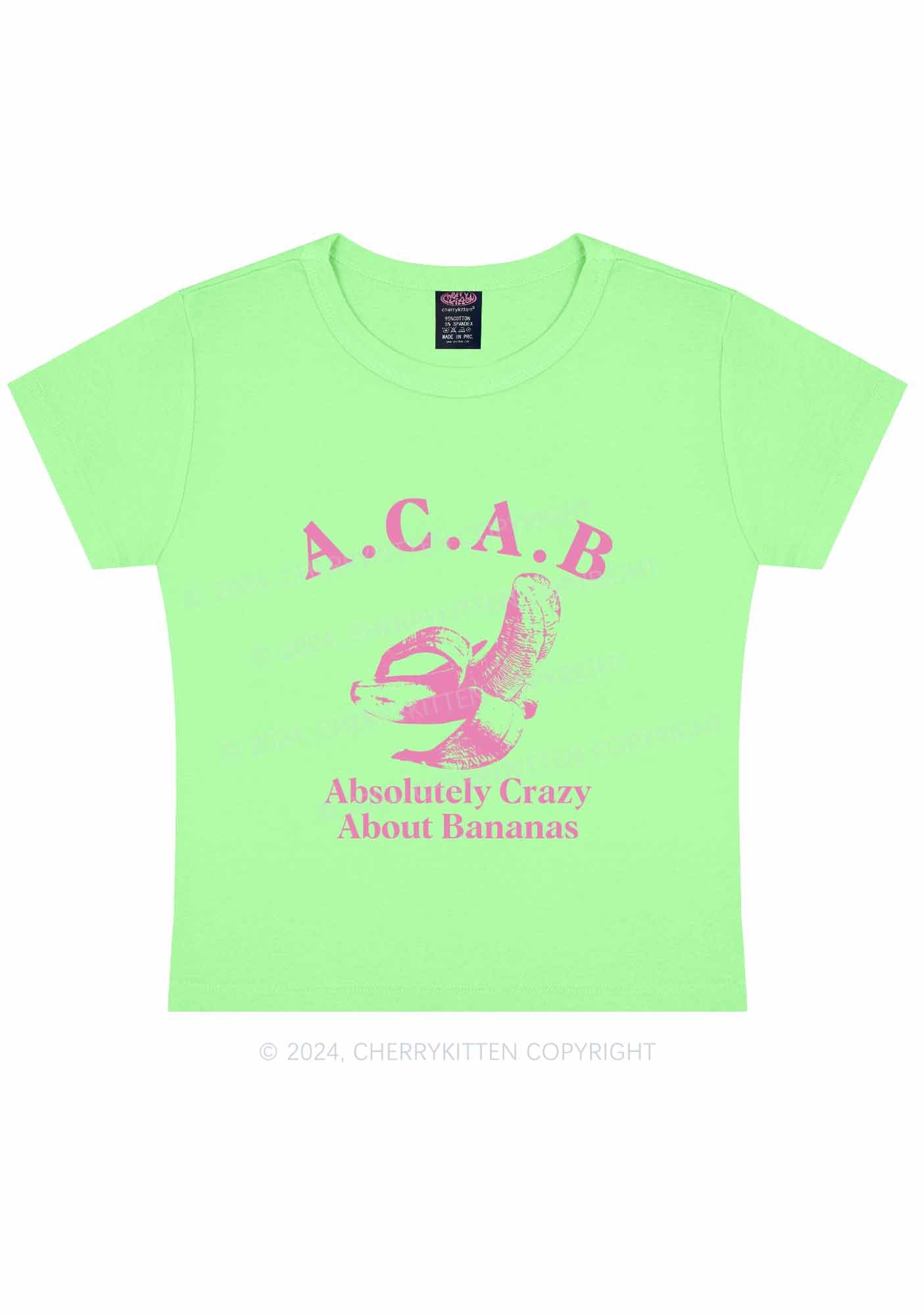 Absolutely Crazy Bananas Y2K Baby Tee Cherrykitten