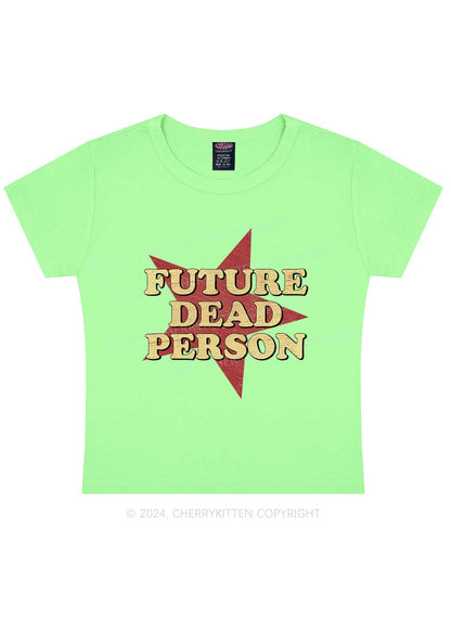 Dead Person Y2K Baby Tee Cherrykitten