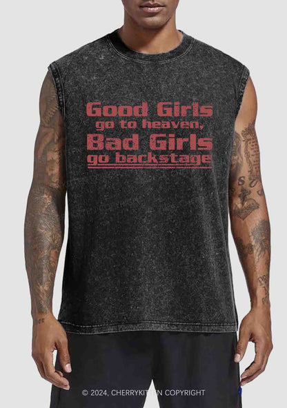 Bad Girls Go Backstage Y2K Washed Tank Cherrykitten