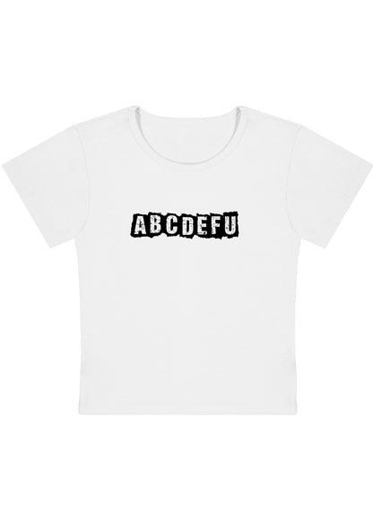 Curvy ABCDEFU Baby Tee