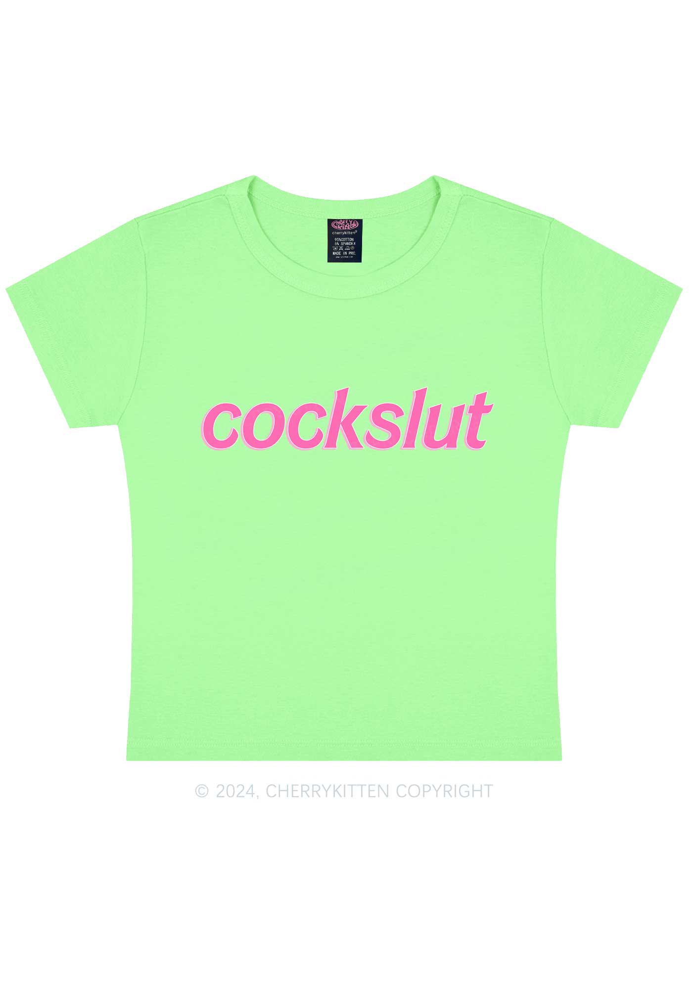 Cockslxt Y2K Baby Tee Cherrykitten