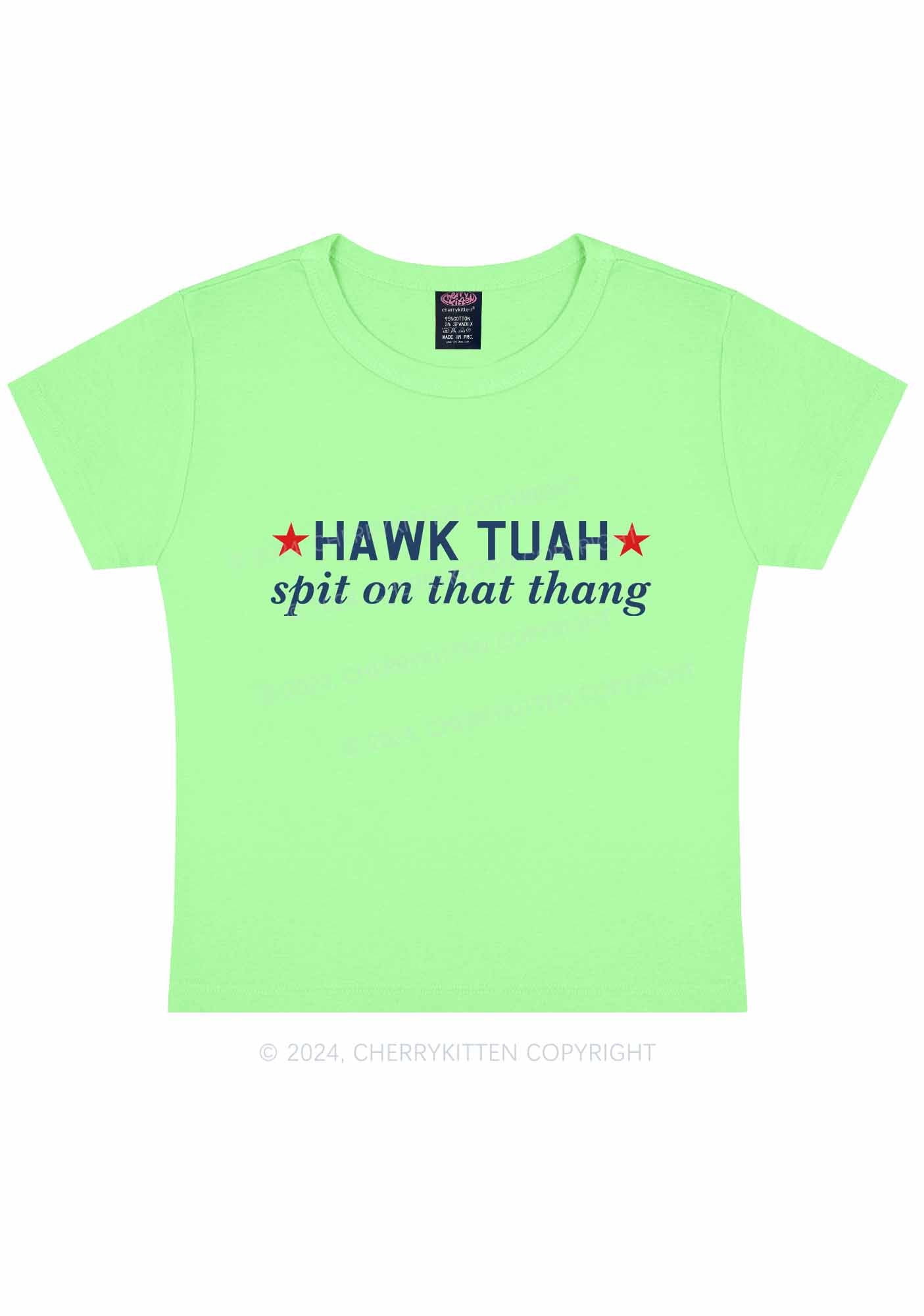 HAWK TUAH Y2K Baby Tee Cherrykitten