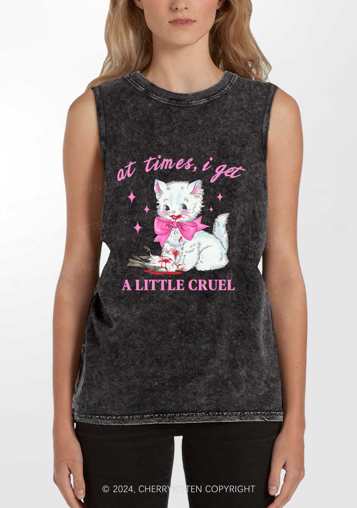 A Little Cruel Y2K Washed Tank Cherrykitten