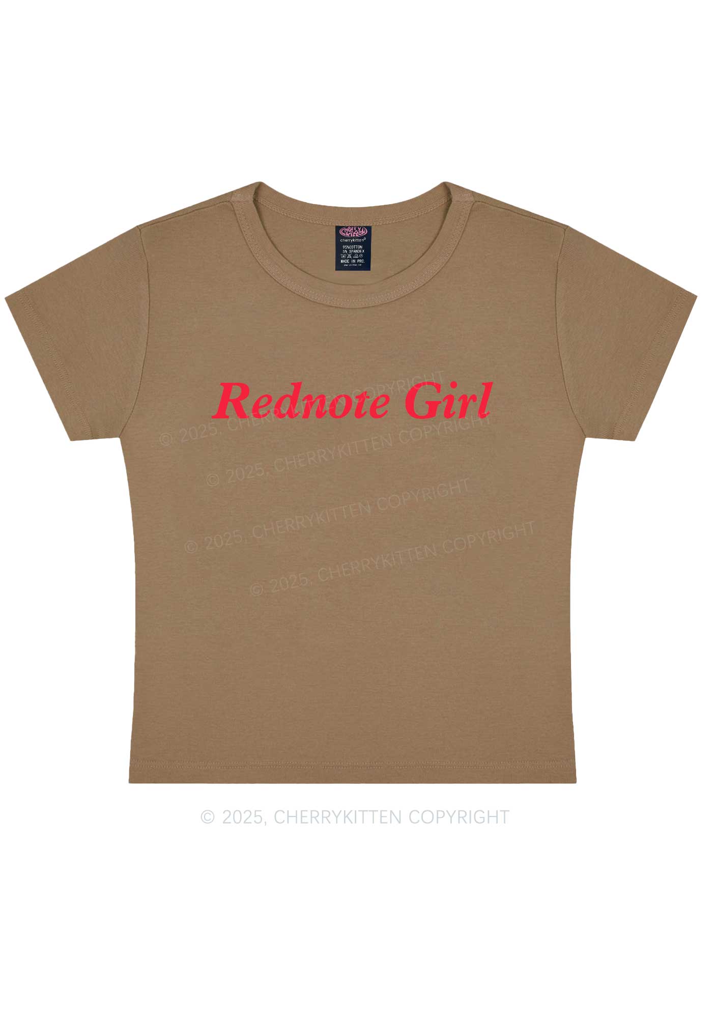 Rednote Girl Y2K Baby Tee Cherrykitten