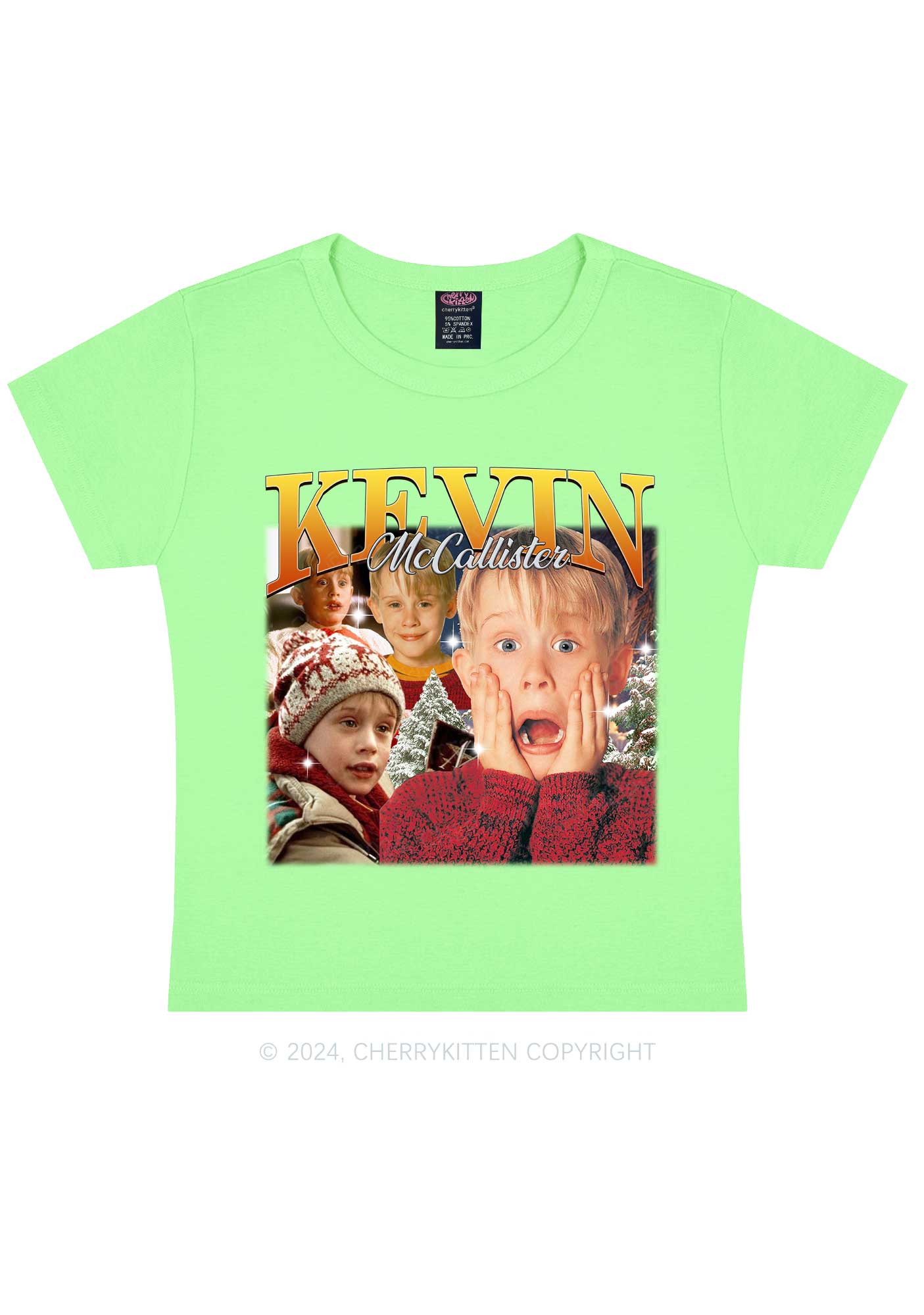 Christmas Kevin Alone Y2K Baby Tee Cherrykitten