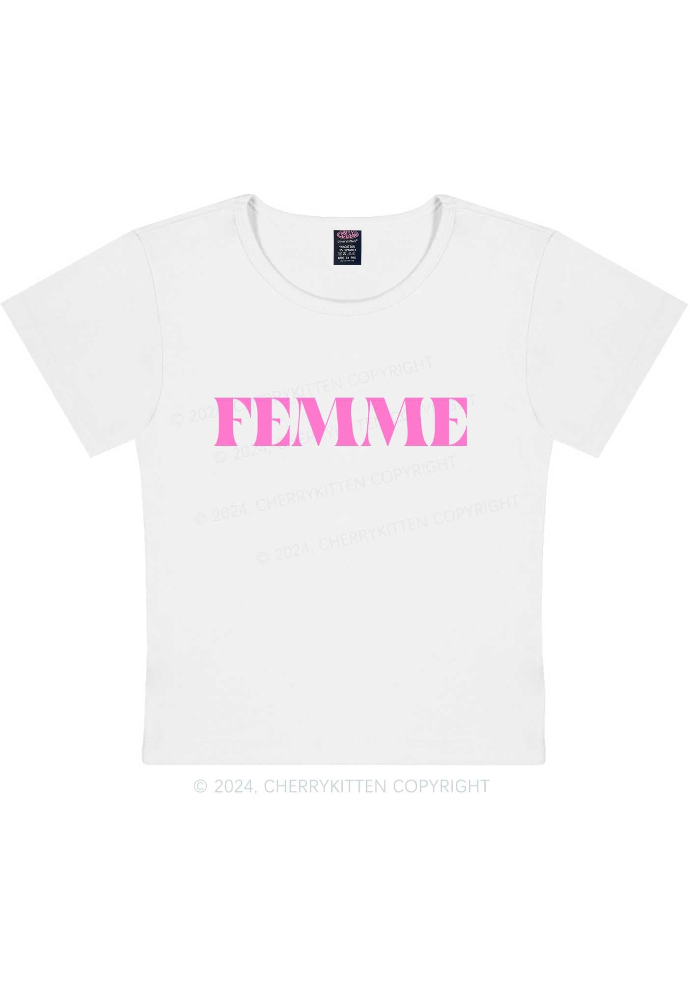 Femme Y2K Baby Tee Cherrykitten