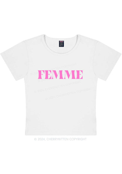 Femme Y2K Baby Tee Cherrykitten