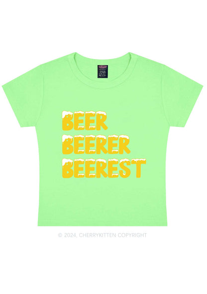 Beer Beerer Beerest Y2K Baby Tee Cherrykitten