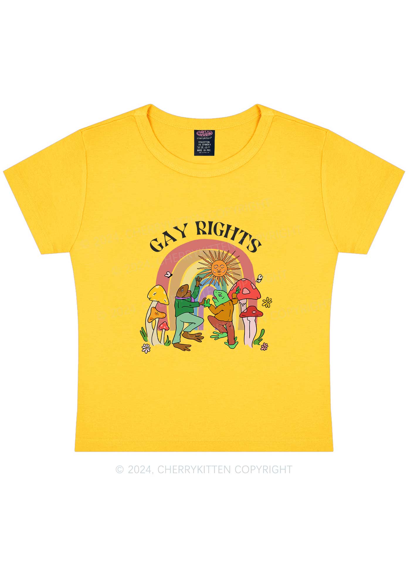 Gay Rights Y2K Baby Tee Cherrykitten